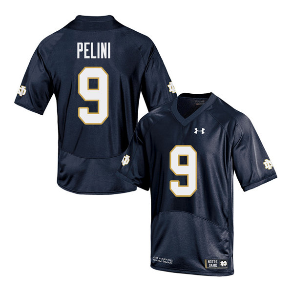 Men #9 Patrick Pelini Notre Dame Fighting Irish College Football Jerseys Sale-Navy